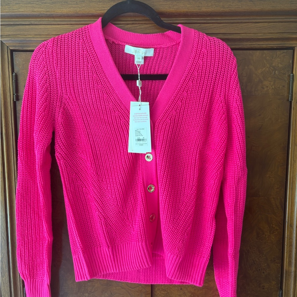 Lilly Pulitzer Vibrant Pink Cardigan